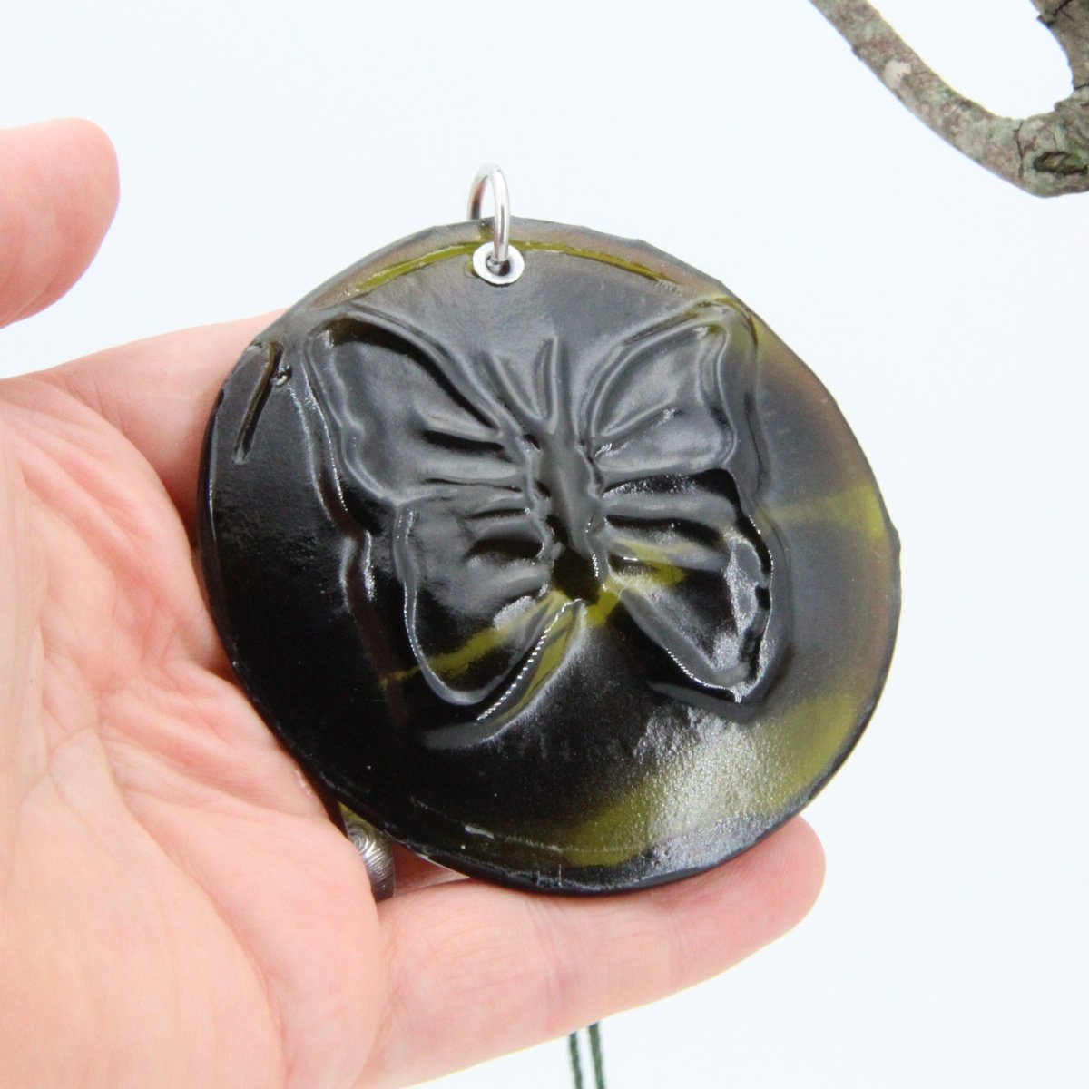 Butterfly Suncatcher from Upcycled Wine Bottle