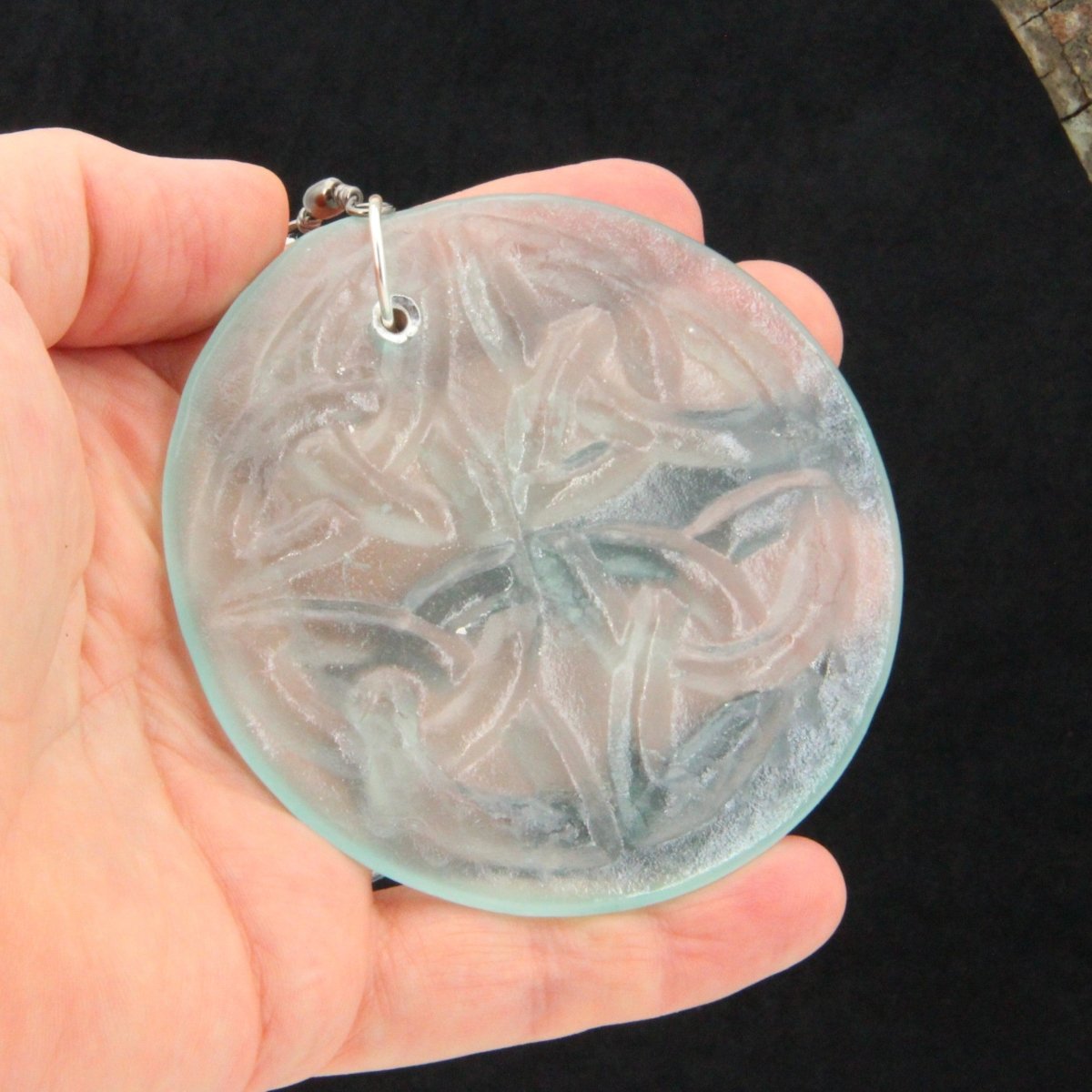 Celtic Knot Suncatcher from Upcycled Wine Bottle