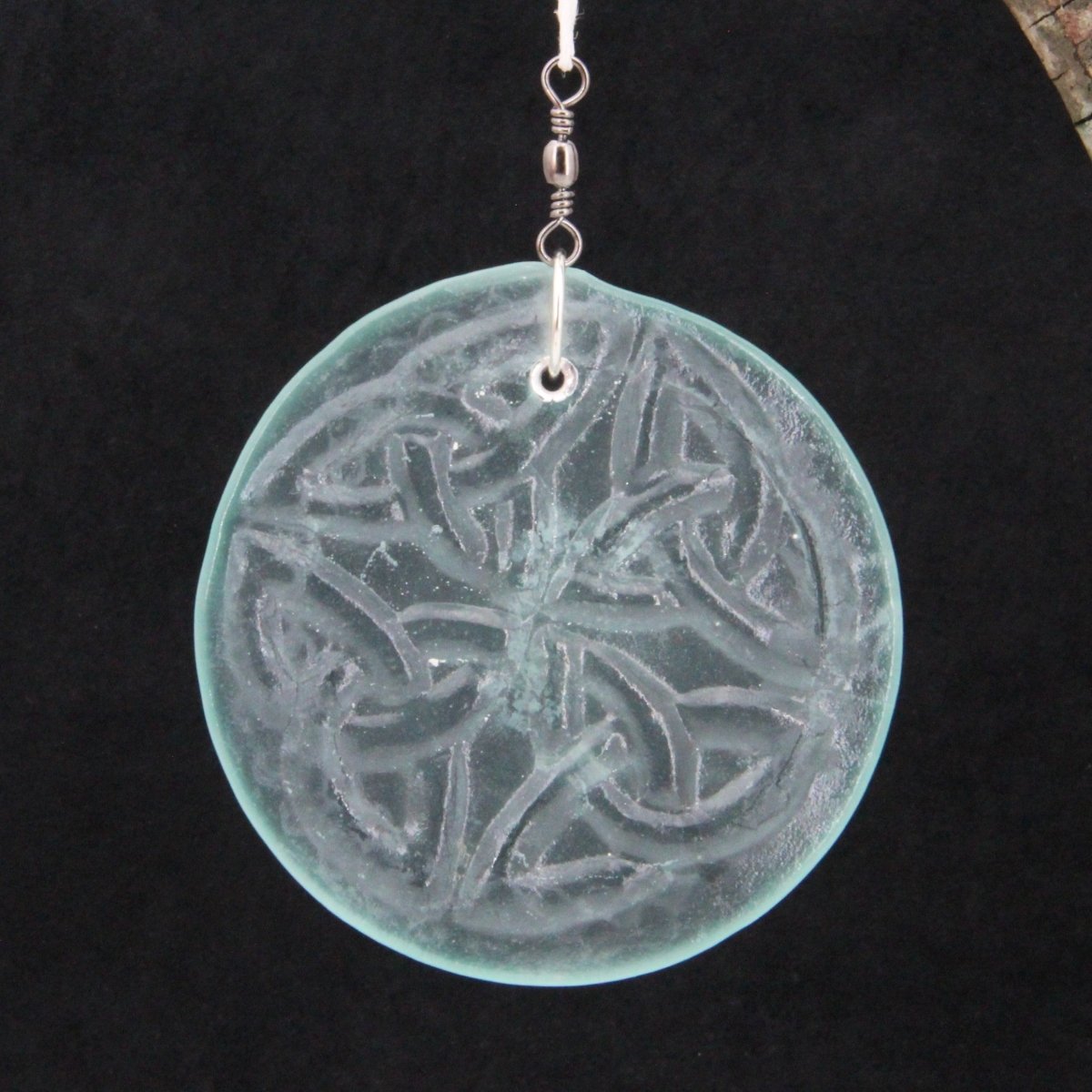 Celtic Knot Suncatcher from Upcycled Wine Bottle