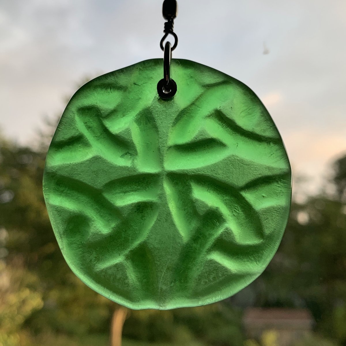 Celtic Knot Suncatcher from Upcycled Wine Bottle
