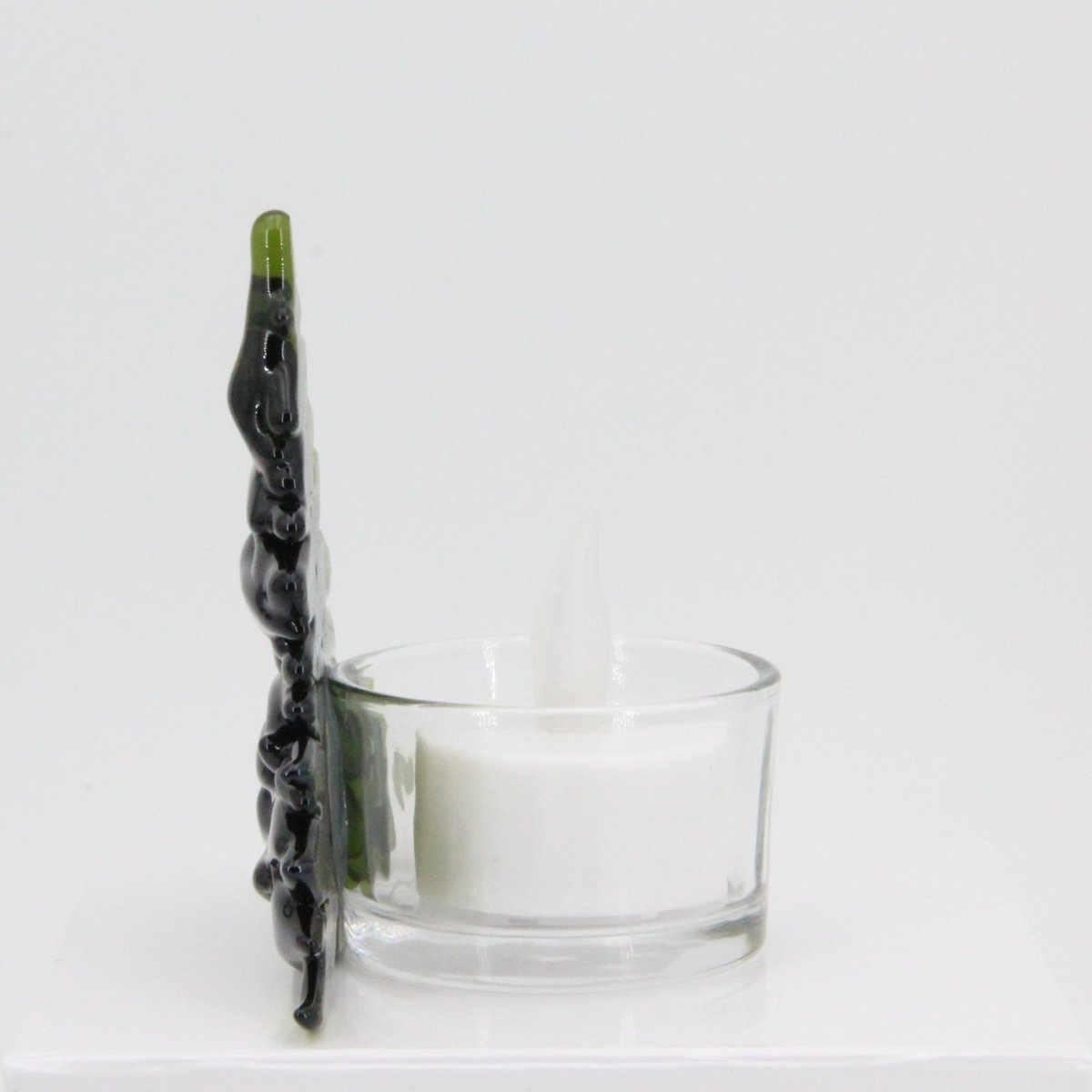 Christmas Tree Candle Holder from Upcycled Wine Bottle