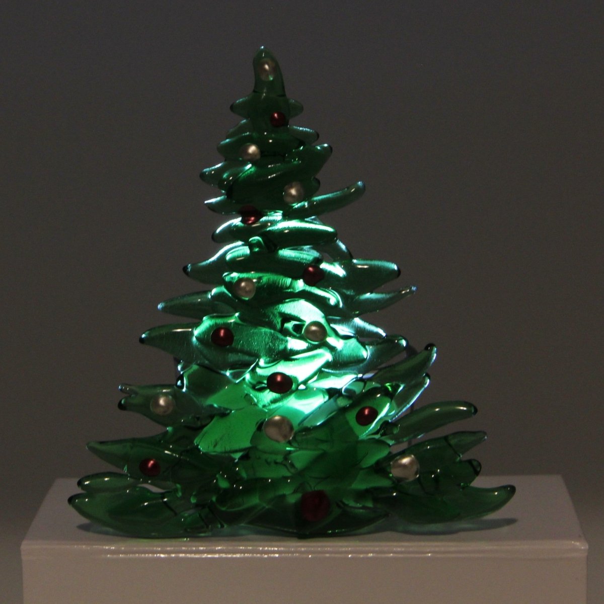 Christmas Tree Candle Holder from Upcycled Wine Bottle