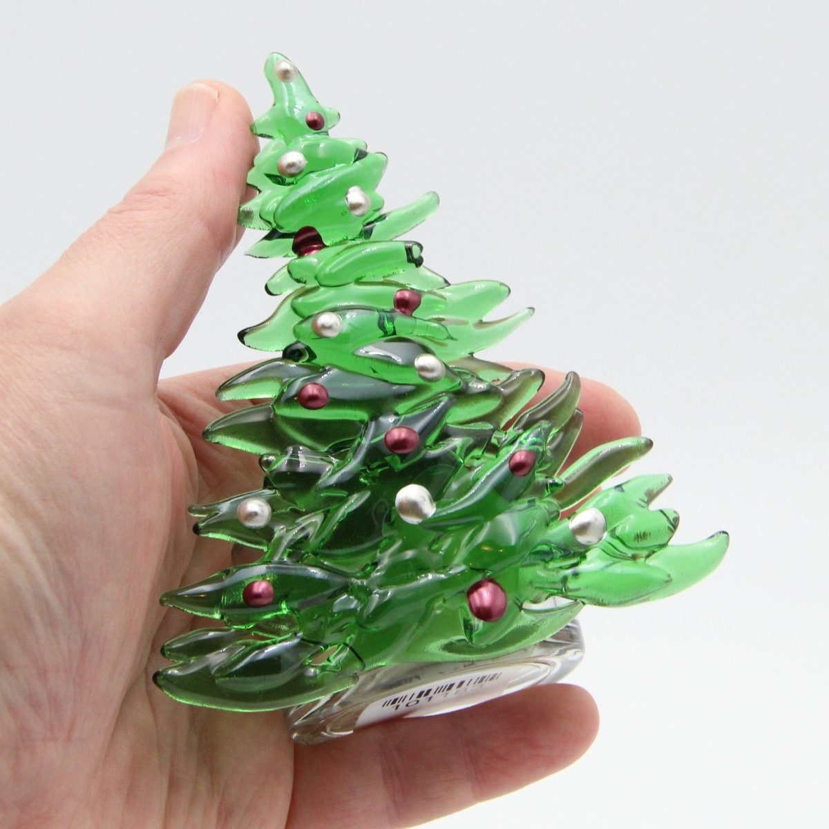 Christmas Tree Candle Holder from Upcycled Wine Bottle