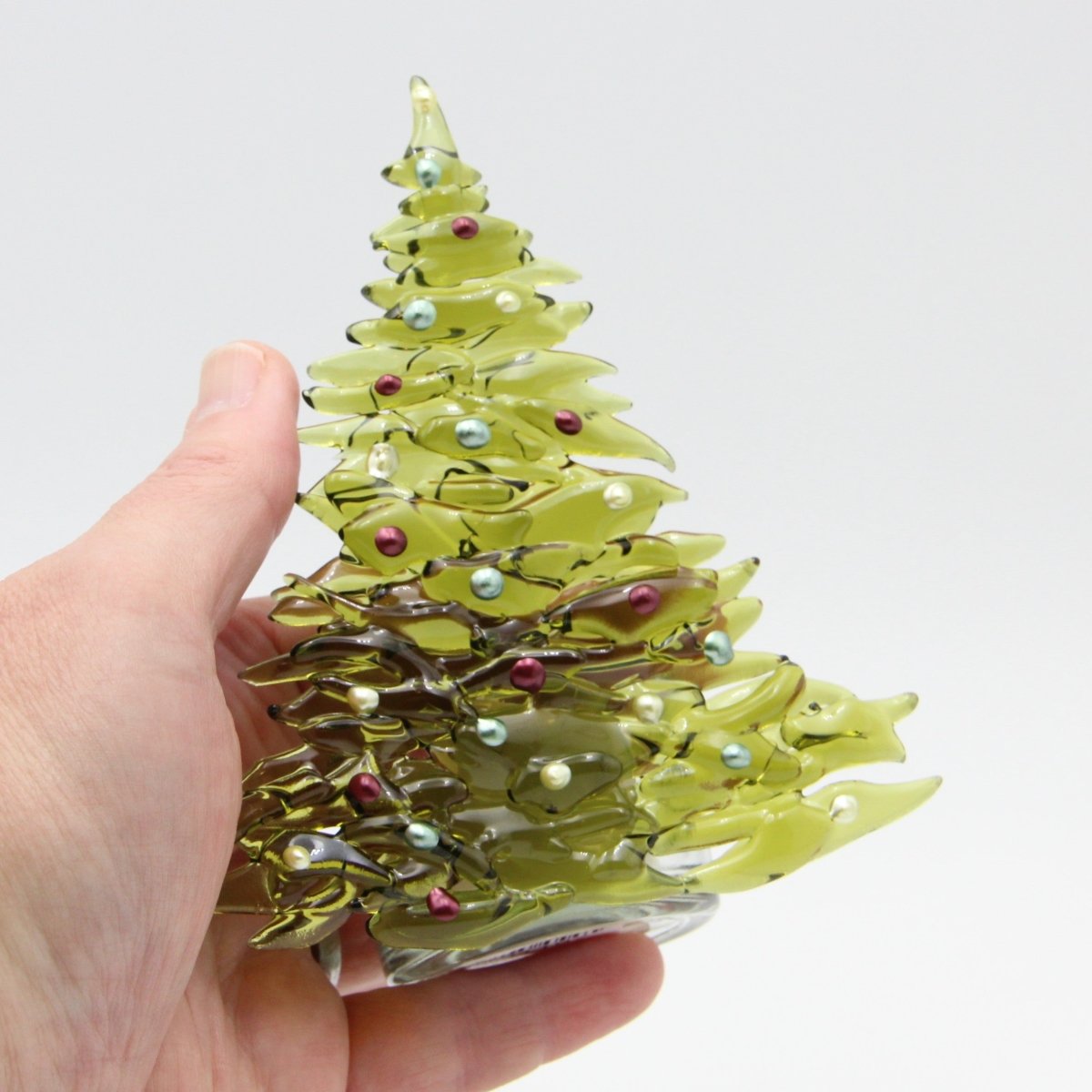 Christmas Tree Candle Holder from Upcycled Wine Bottle