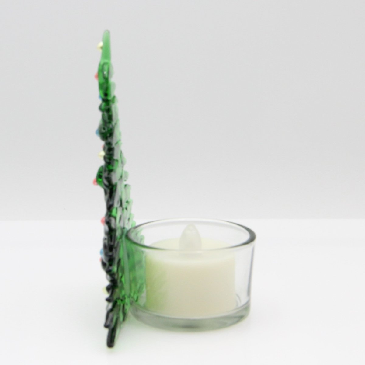 Christmas Tree Candle Holder from Upcycled Wine Bottle
