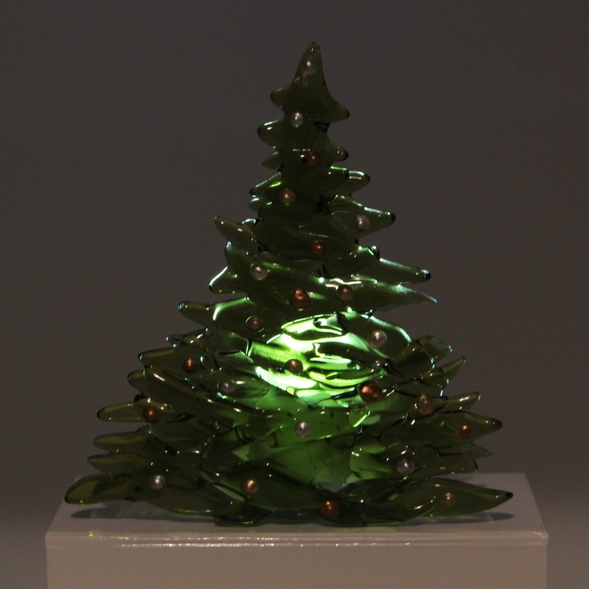 Christmas Tree Candle Holder from Upcycled Wine Bottle