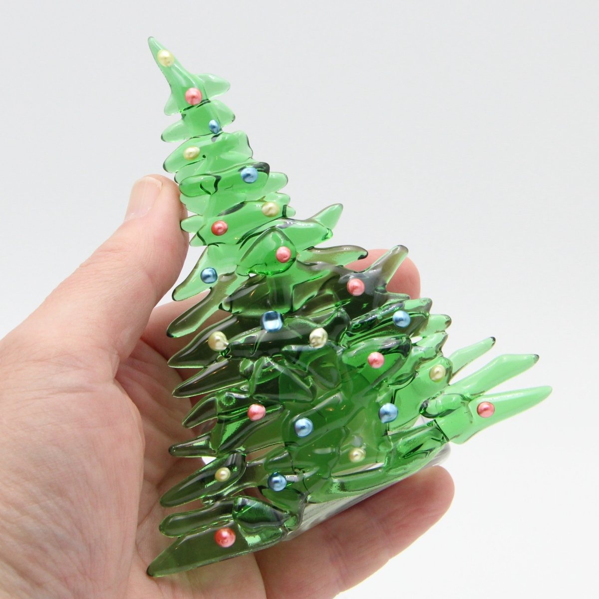 Christmas Tree Candle Holder from Upcycled Wine Bottle