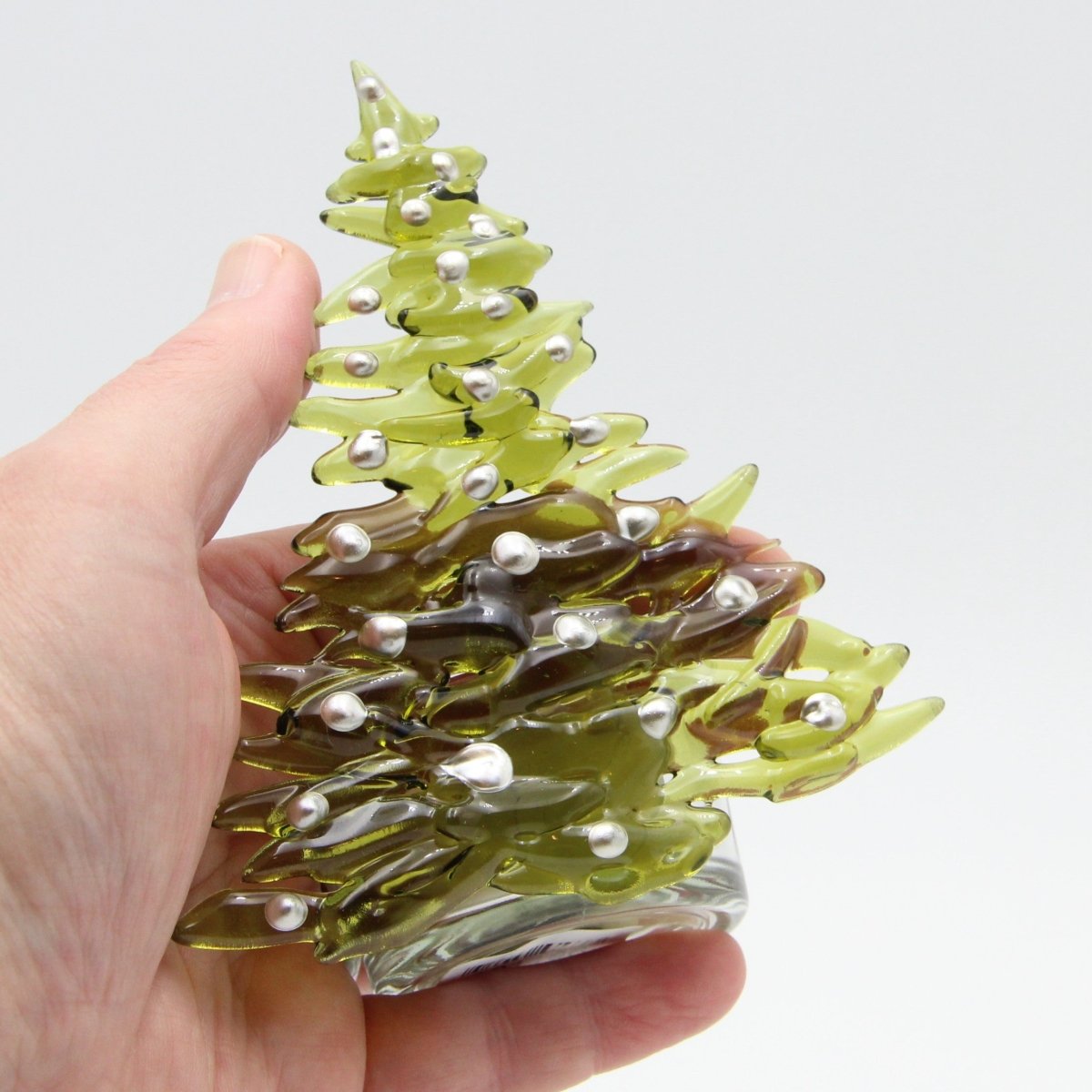 Christmas Tree Candle Holder from Upcycled Wine Bottle