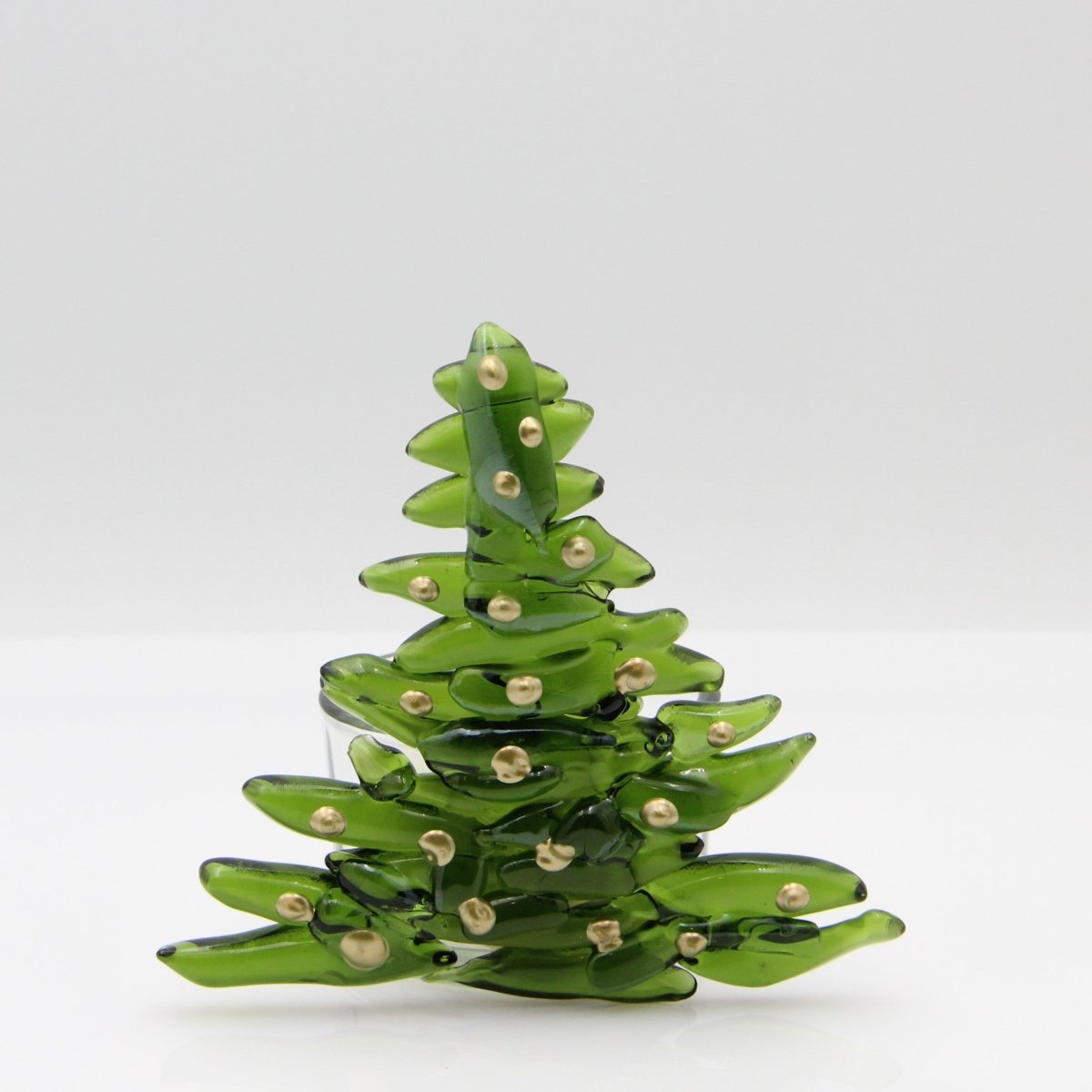 Christmas Tree Candle Holder from Upcycled Wine Bottle