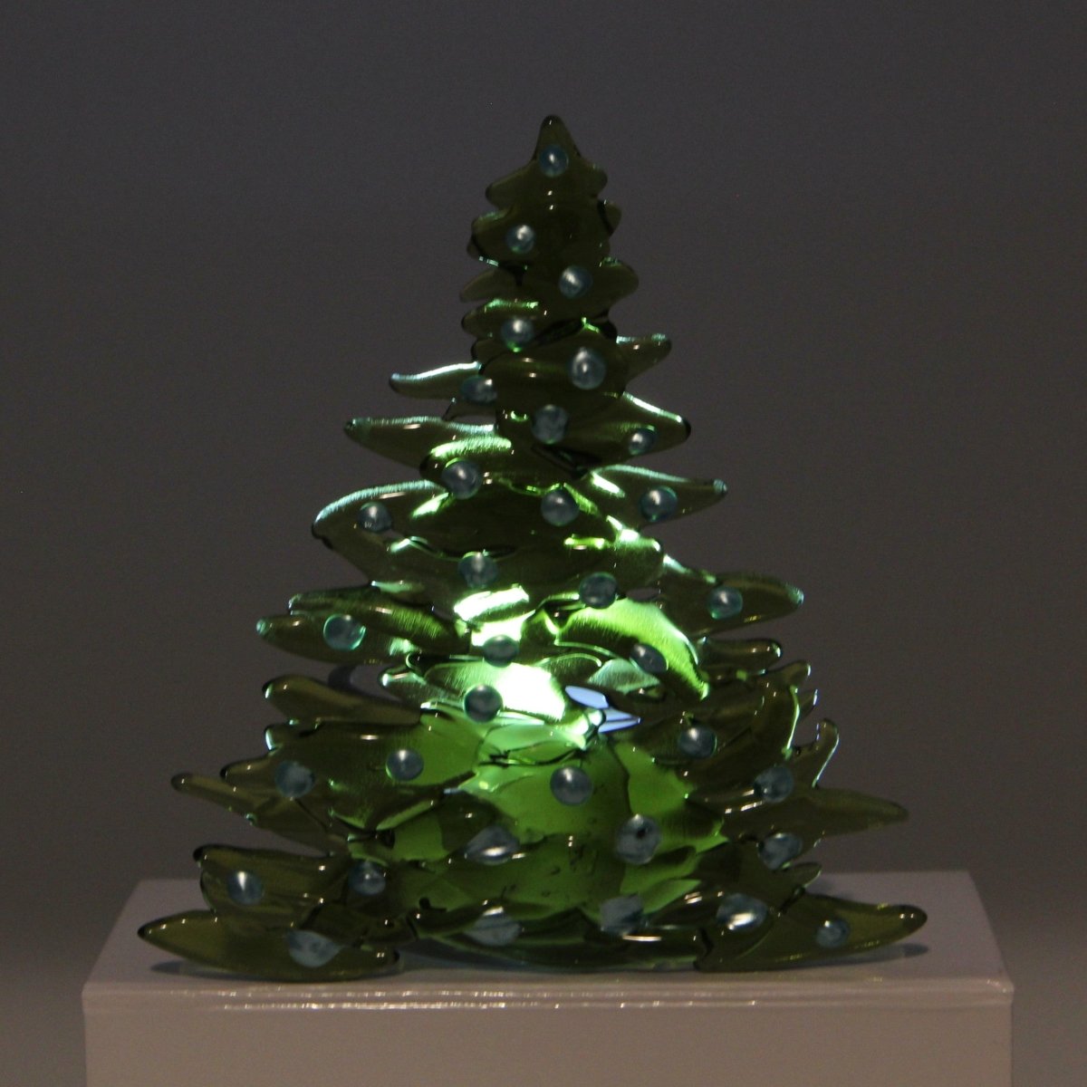 Christmas Tree Candle Holder from Upcycled Wine Bottle