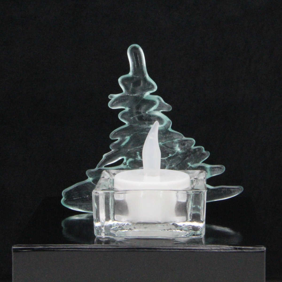 Christmas Tree Candle Holder from Upcycled Wine Bottle
