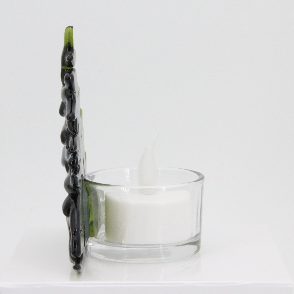 Christmas Tree Candle Holder from Upcycled Wine Bottle