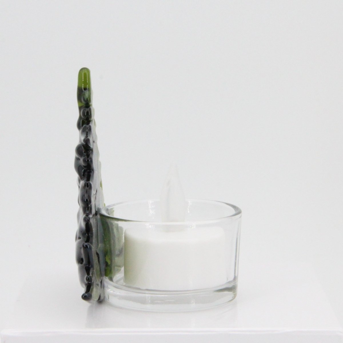 Christmas Tree Candle Holder from Upcycled Wine Bottle