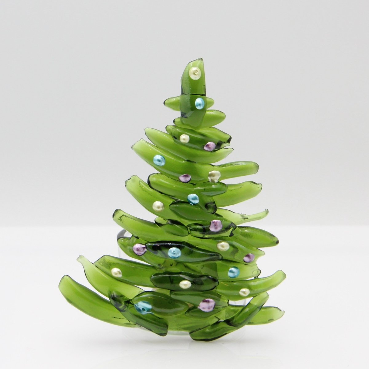 Christmas Tree Candle Holder from Upcycled Wine Bottle