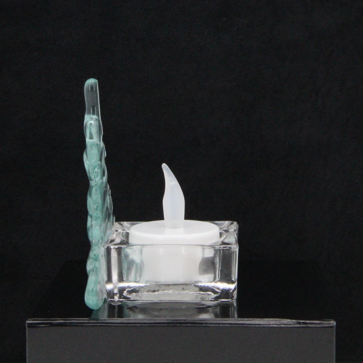 Christmas Tree Candle Holder from Upcycled Wine Bottle