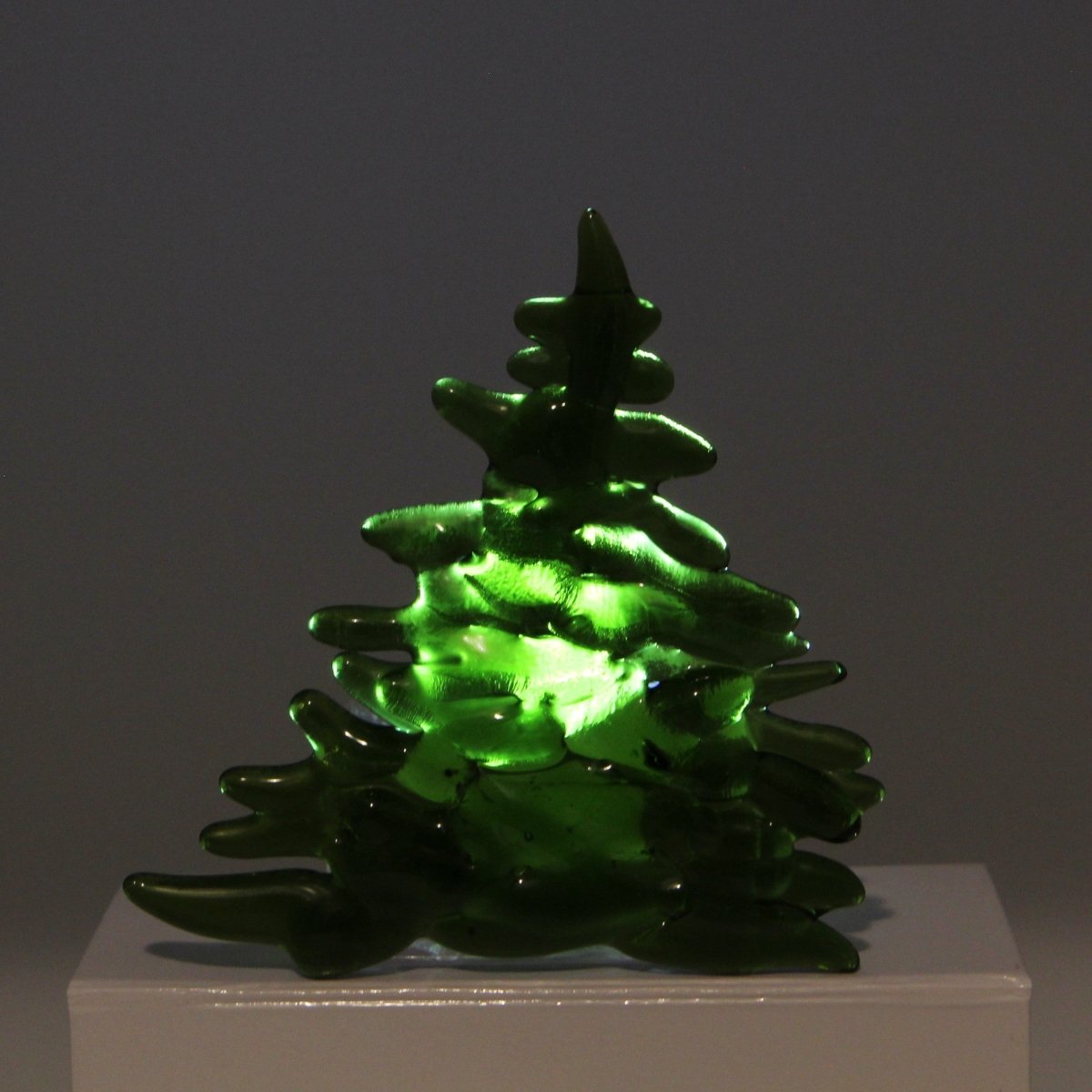 Christmas Tree Candle Holder from Upcycled Wine Bottle