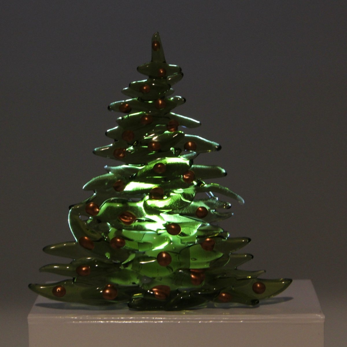 Christmas Tree Candle Holder from Upcycled Wine Bottle