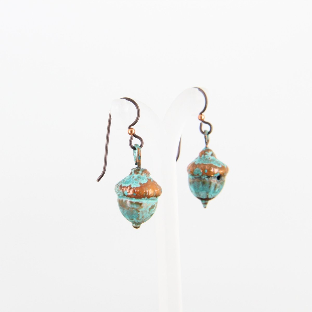 Copper Electroformed Plant Earrings - Real Copper Plated Acorns