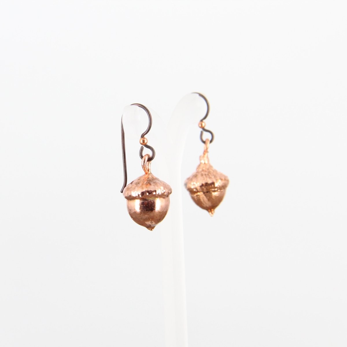 Copper Electroformed Plant Earrings - Real Copper Plated Acorns