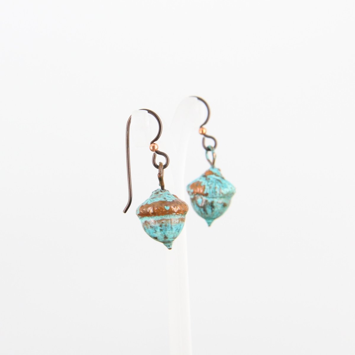 Copper Electroformed Plant Earrings - Real Copper Plated Acorns