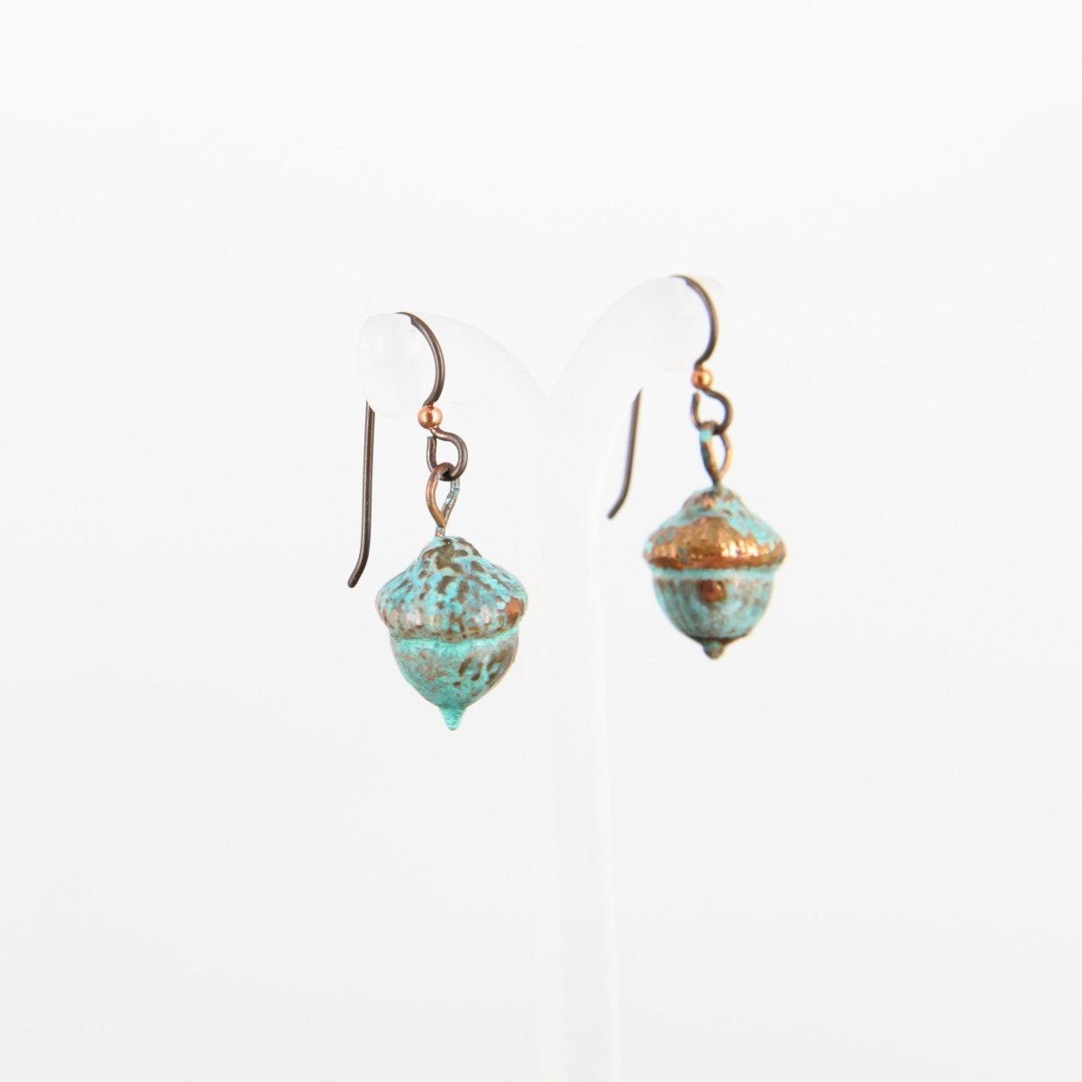 Copper Electroformed Plant Earrings - Real Copper Plated Acorns