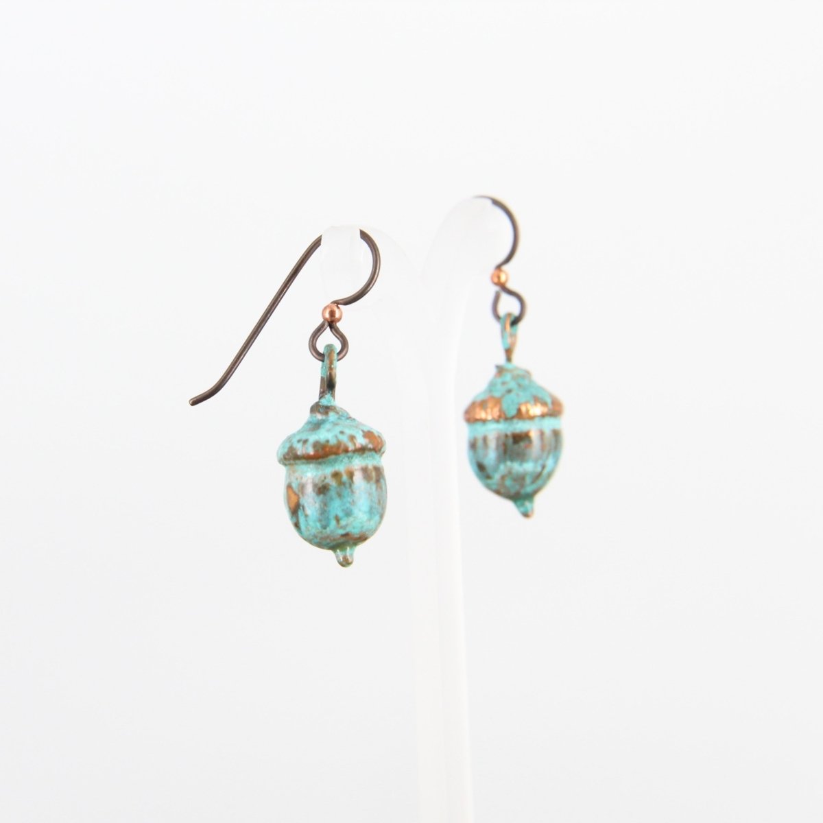 Copper Electroformed Plant Earrings - Real Copper Plated Acorns