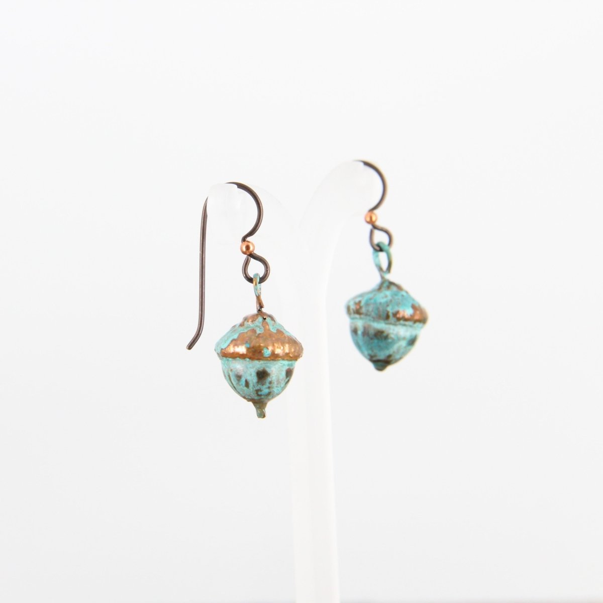 Copper Electroformed Plant Earrings - Real Copper Plated Acorns