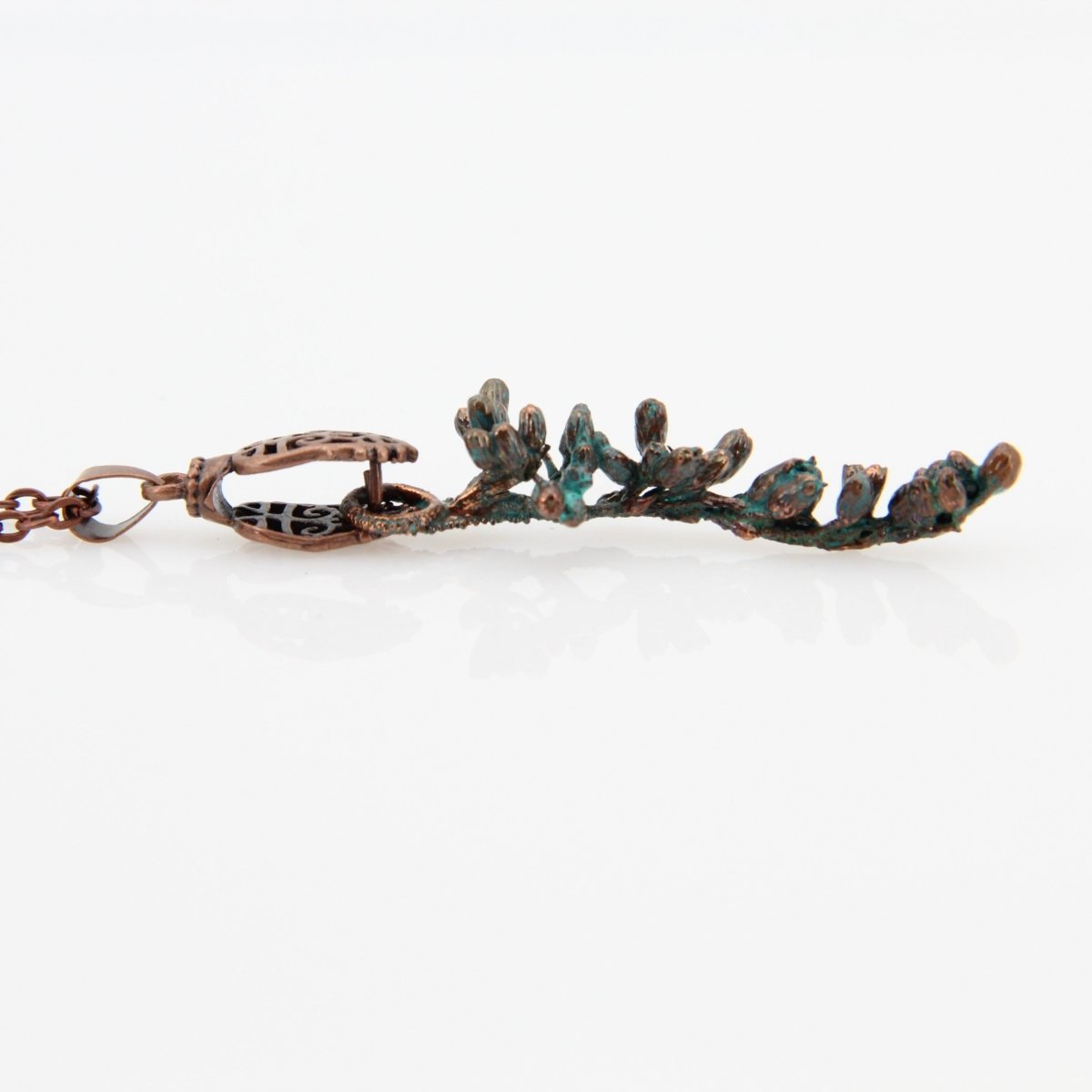 Copper Electroformed Plant Pendant - Real Goldenrod Sprig