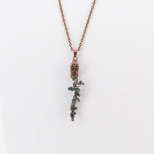 Copper Electroformed Plant Pendant - Real Goldenrod Sprig