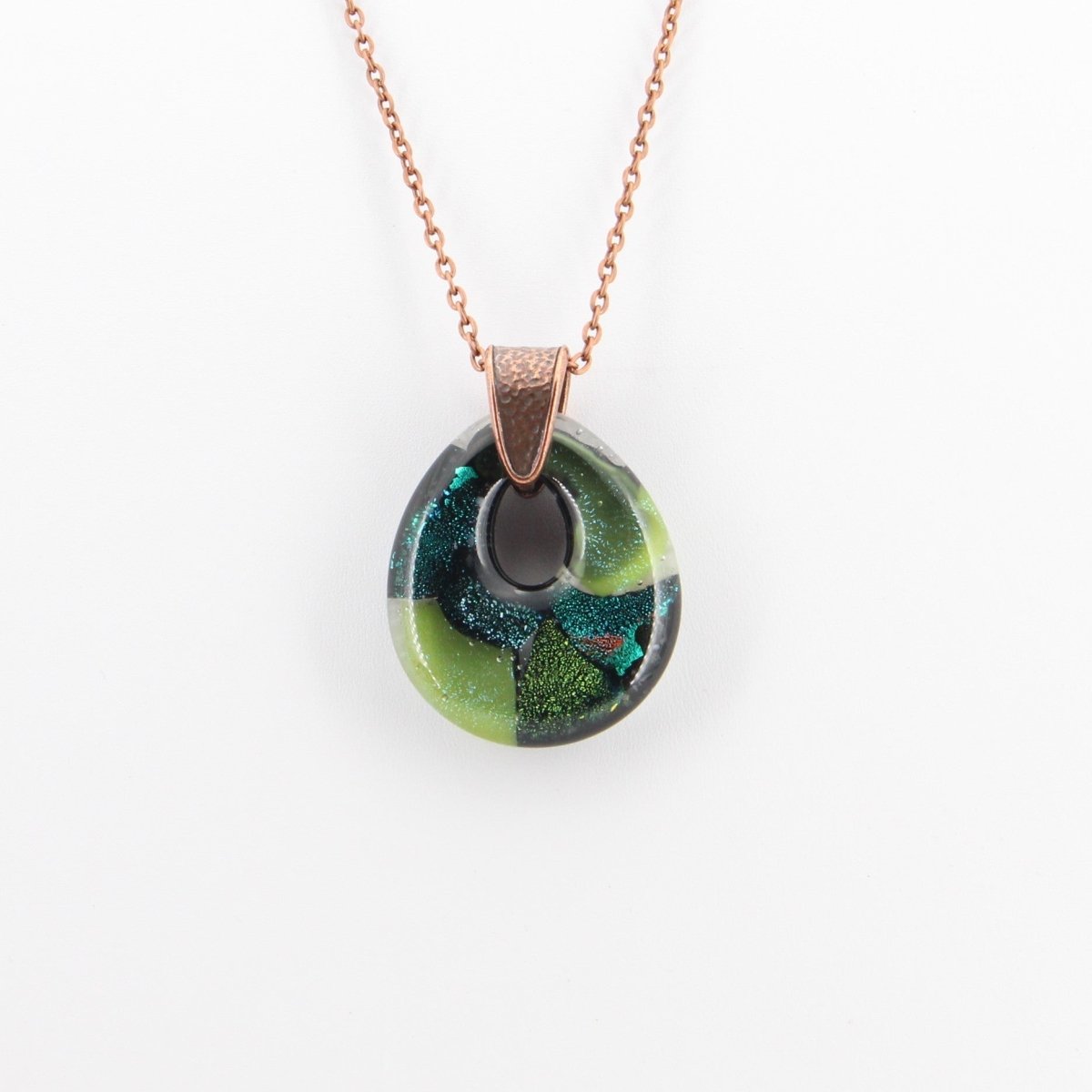 Green Dichroic Glass Pendant