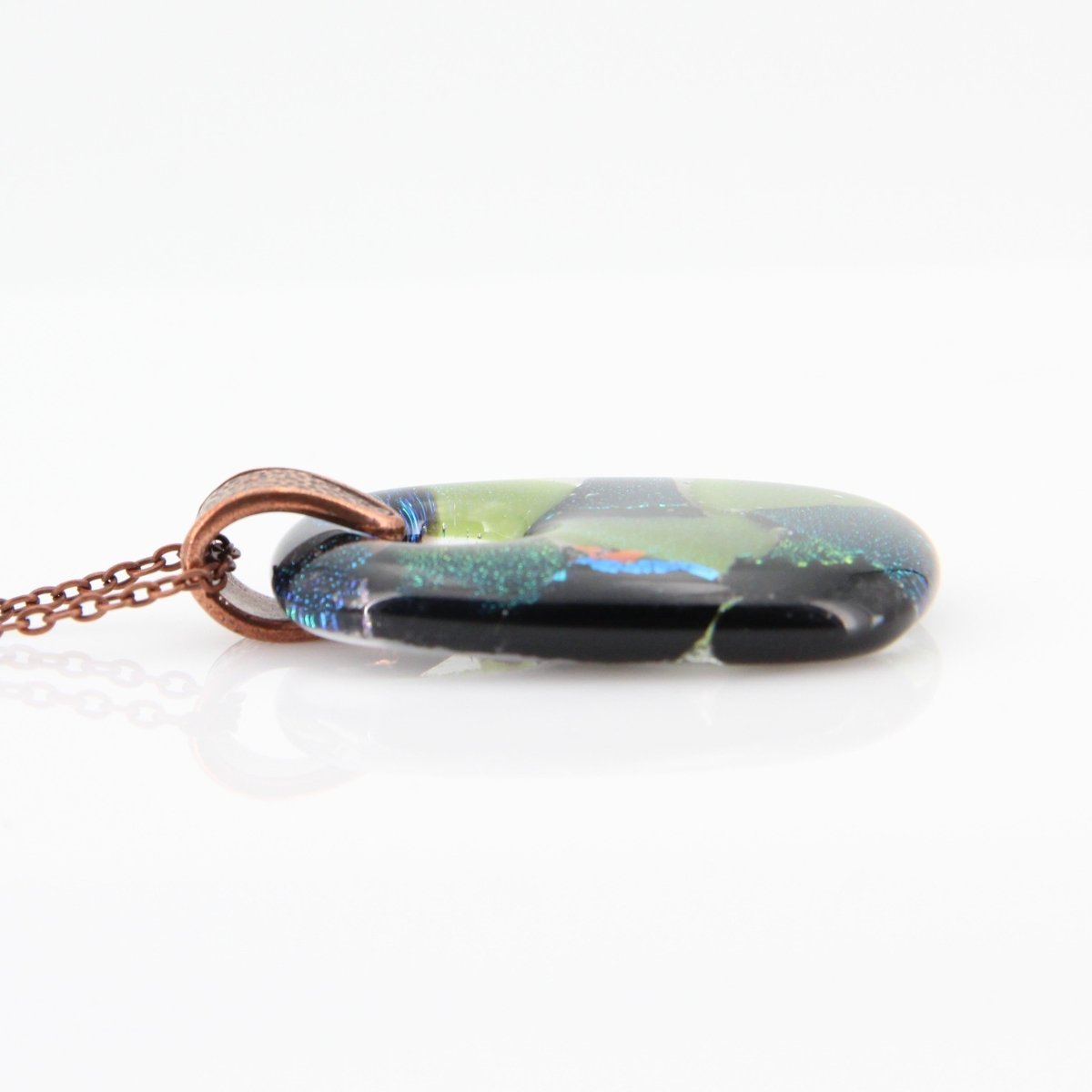 Green Dichroic Glass Pendant