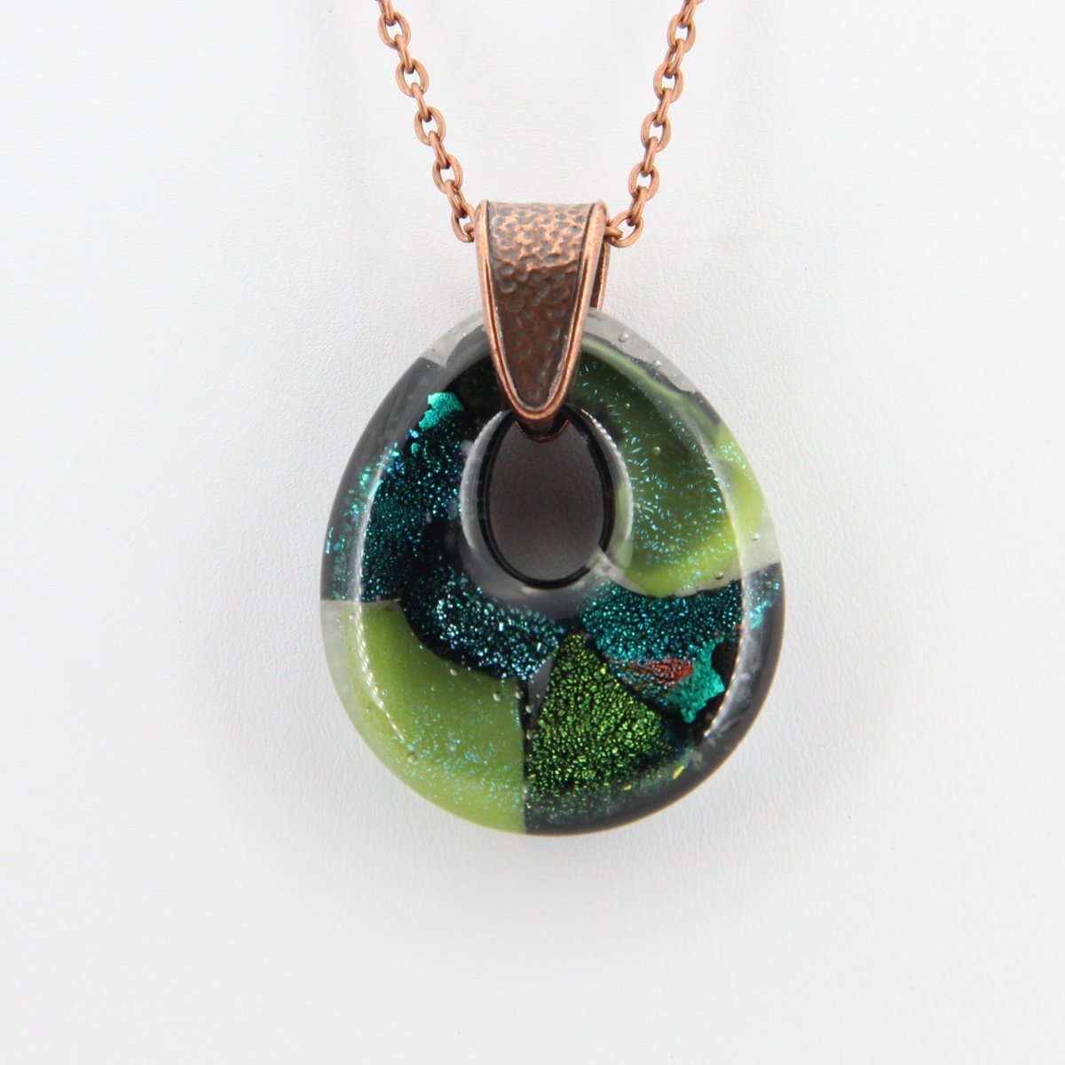 Green Dichroic Glass Pendant