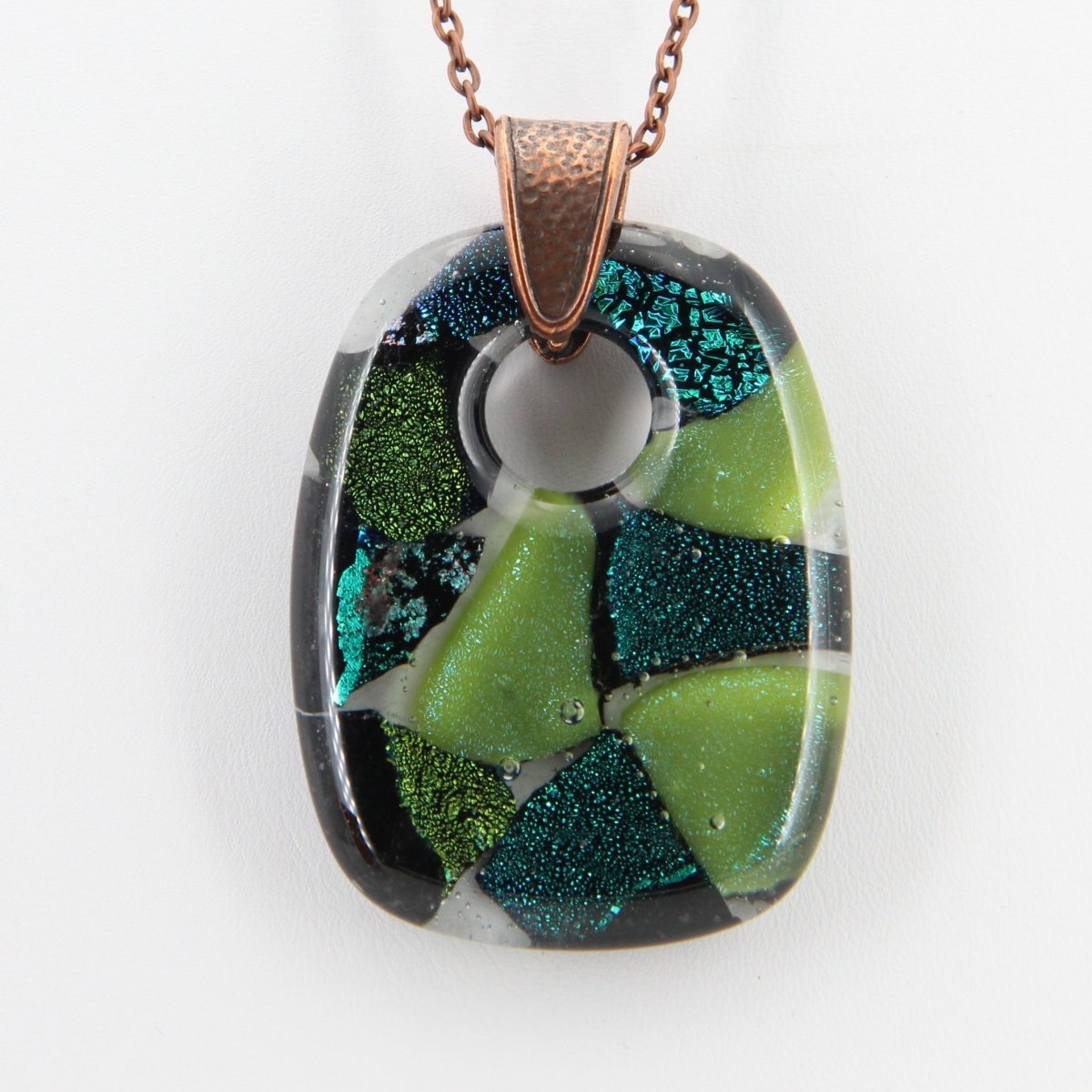Green Dichroic Glass Pendant