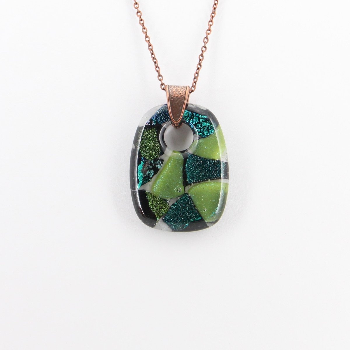 Green Dichroic Glass Pendant