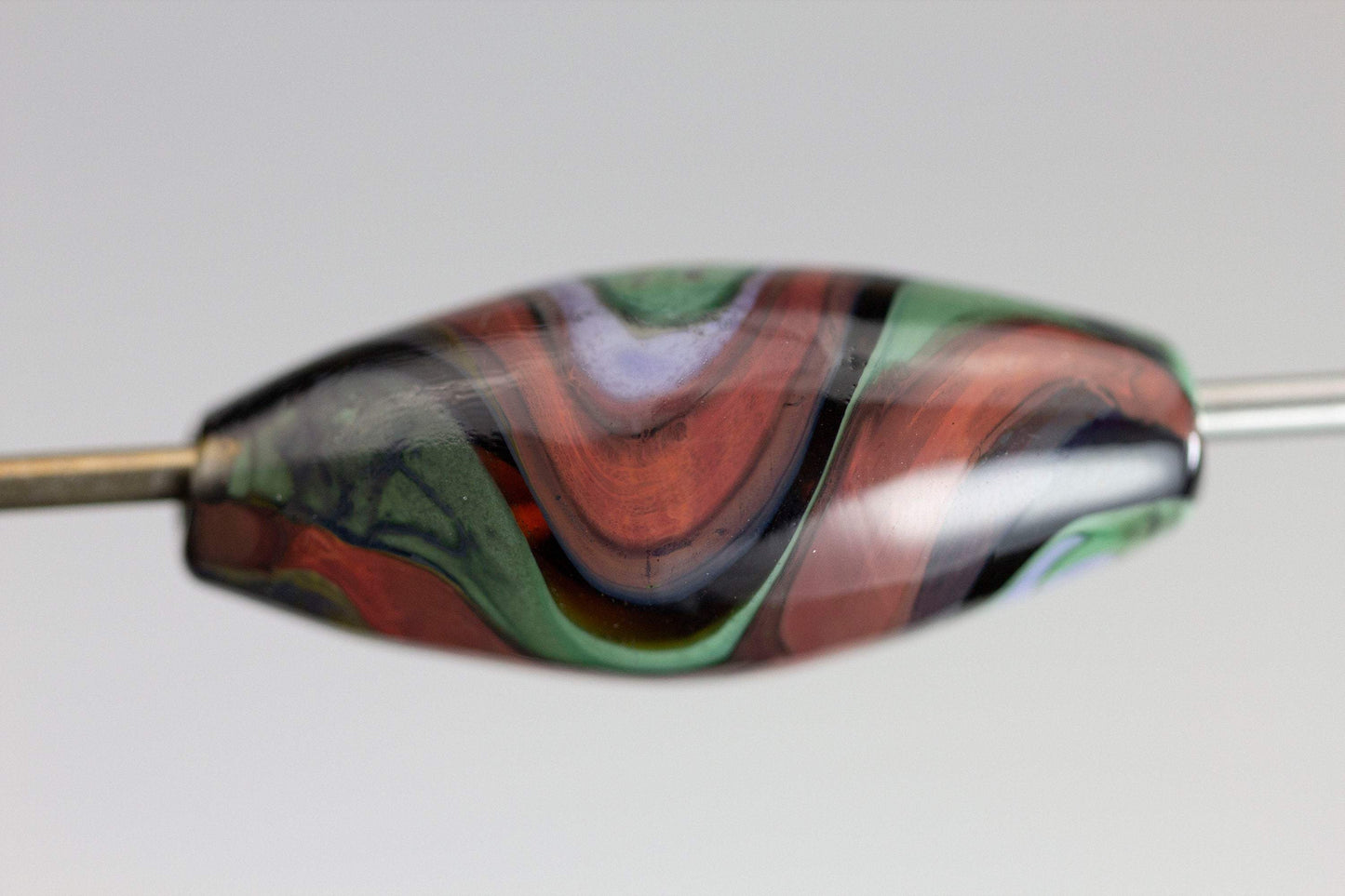Handmade Multicolored Glass Lampwork Focal Gravity Bead | One of a Kind Art Glass | Statement Bead for Pendant