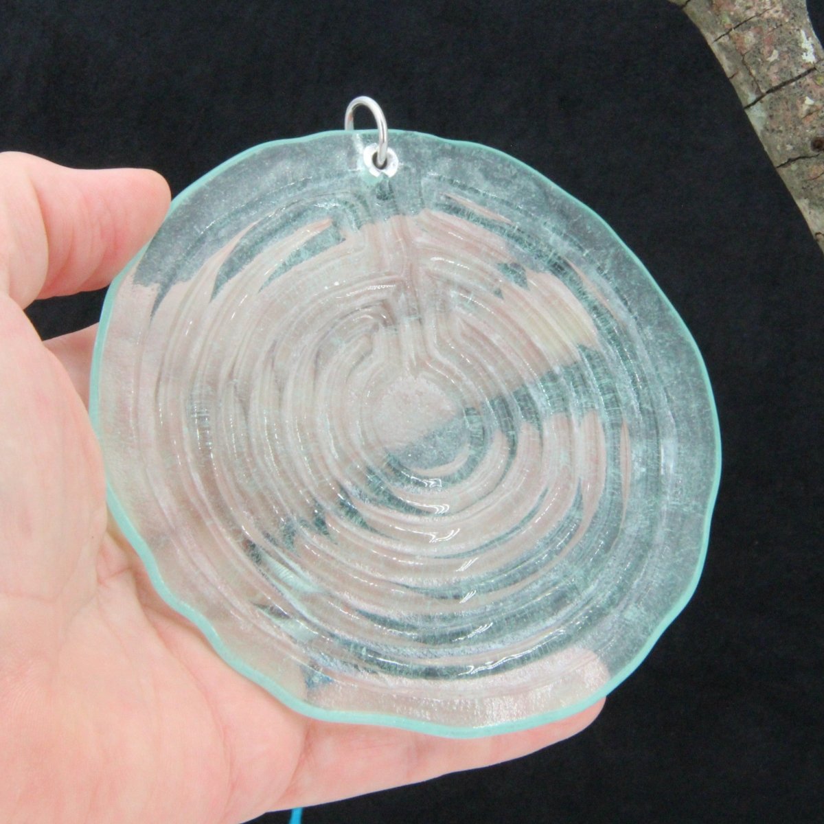 Labyrinth Suncatcher from an Upcycled Wine Bottle