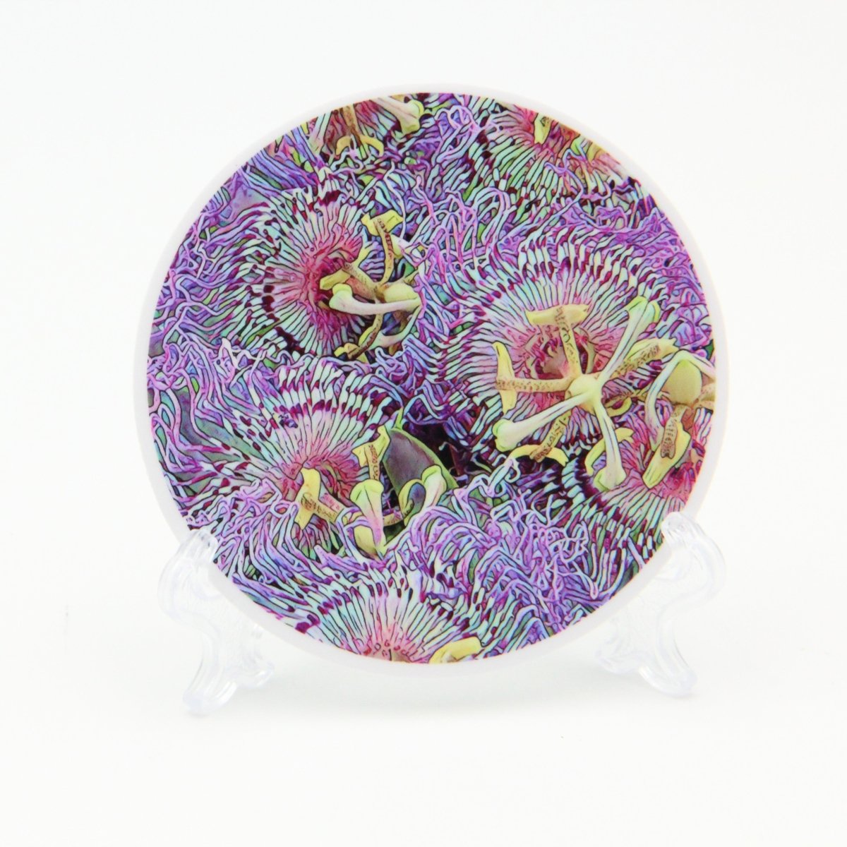 Maypop Passion Flower 3 inch Round Premium Vinyl Sticker