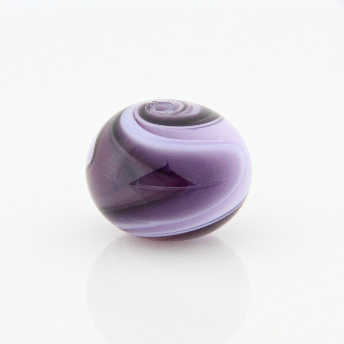 Pink and Purple Striped Statement Bead - Handmade Glass Lampwork, Unique Focal Bead for Pendant, Suncatcher, or Home Decorating