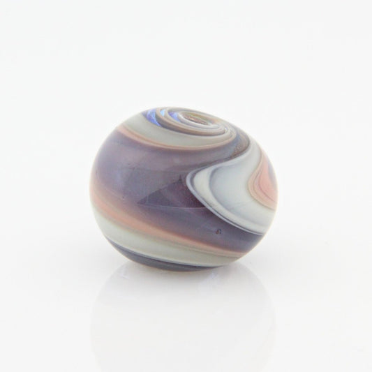 Purple and Pink Striped Statement Bead - Handmade Glass Lampwork, Unique Focal Bead for Pendant, Suncatcher, or Home Decorating