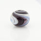 Purple, Blue, and White Striped Statement Bead - Handmade Glass Lampwork, Unique Focal Bead for Pendant, Suncatcher, or Home Decorating