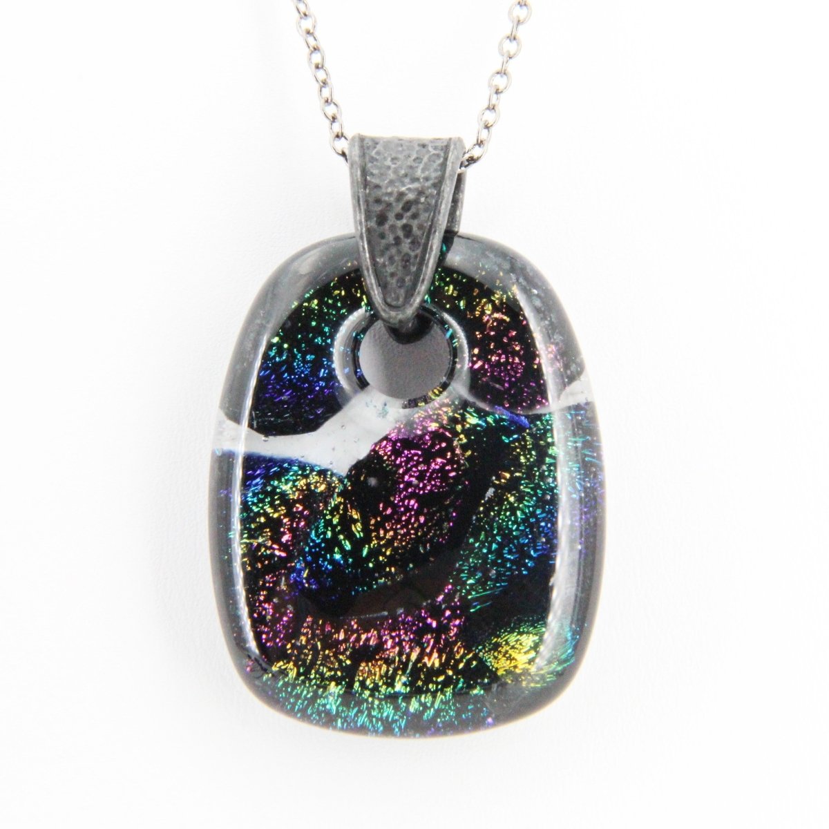 Rainbow Dichroic Glass Pendant