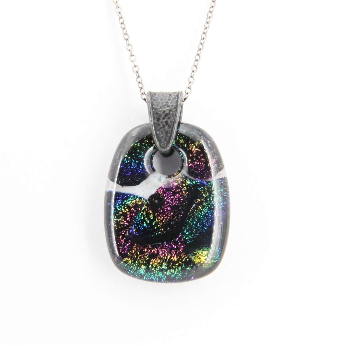Rainbow Dichroic Glass Pendant