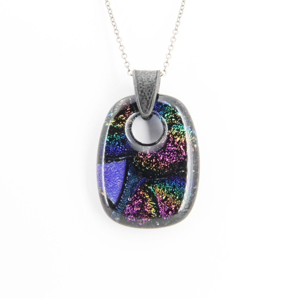 Rainbow Dichroic Glass Pendant