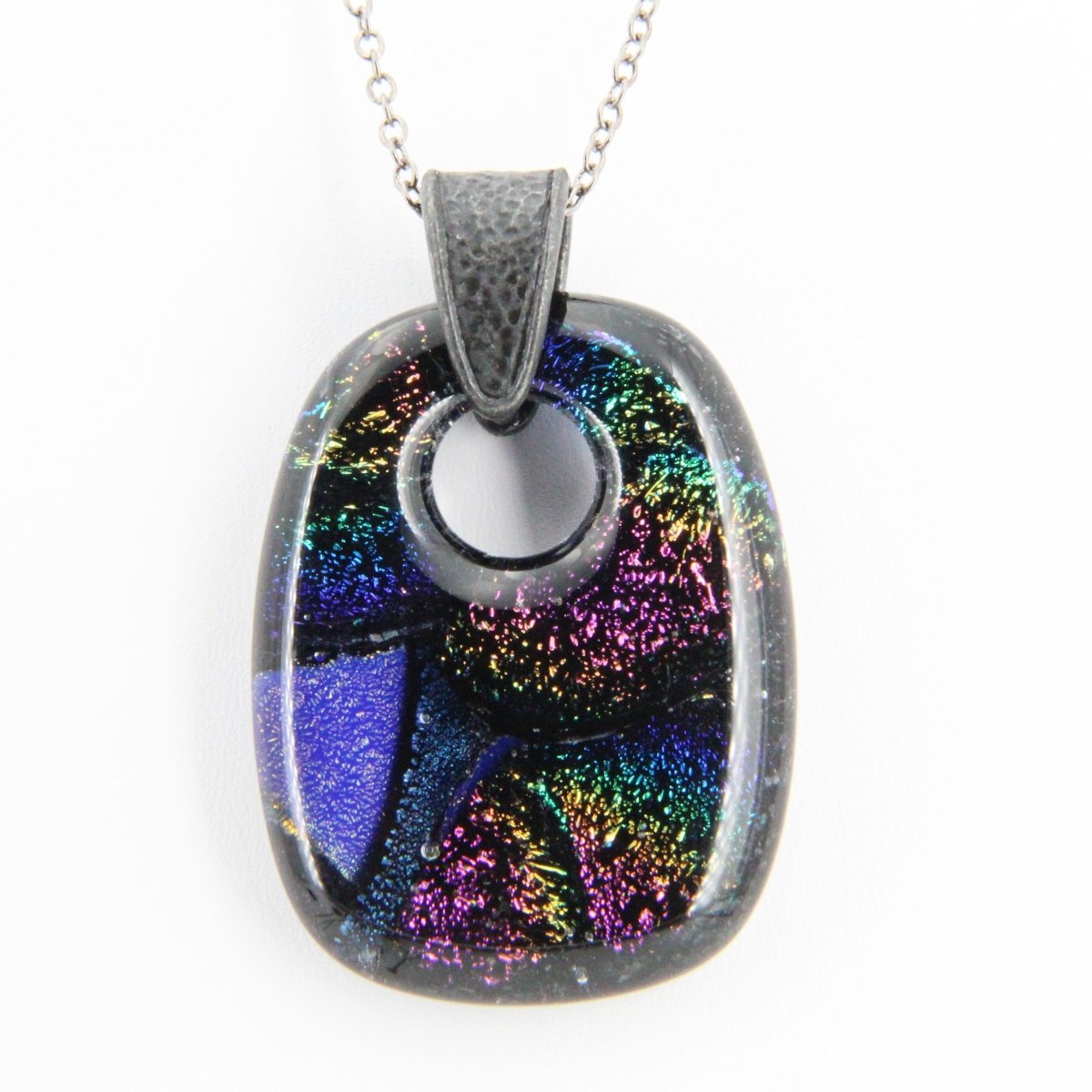 Rainbow Dichroic Glass Pendant