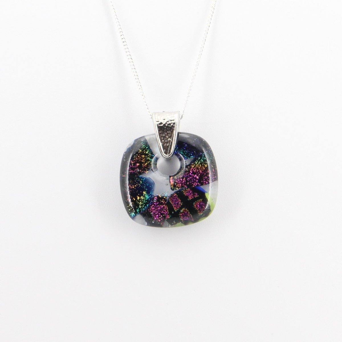 Rainbow Dichroic Glass Pendant