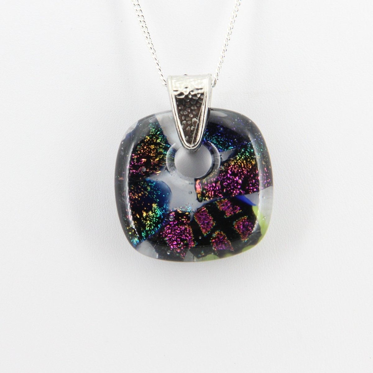 Rainbow Dichroic Glass Pendant