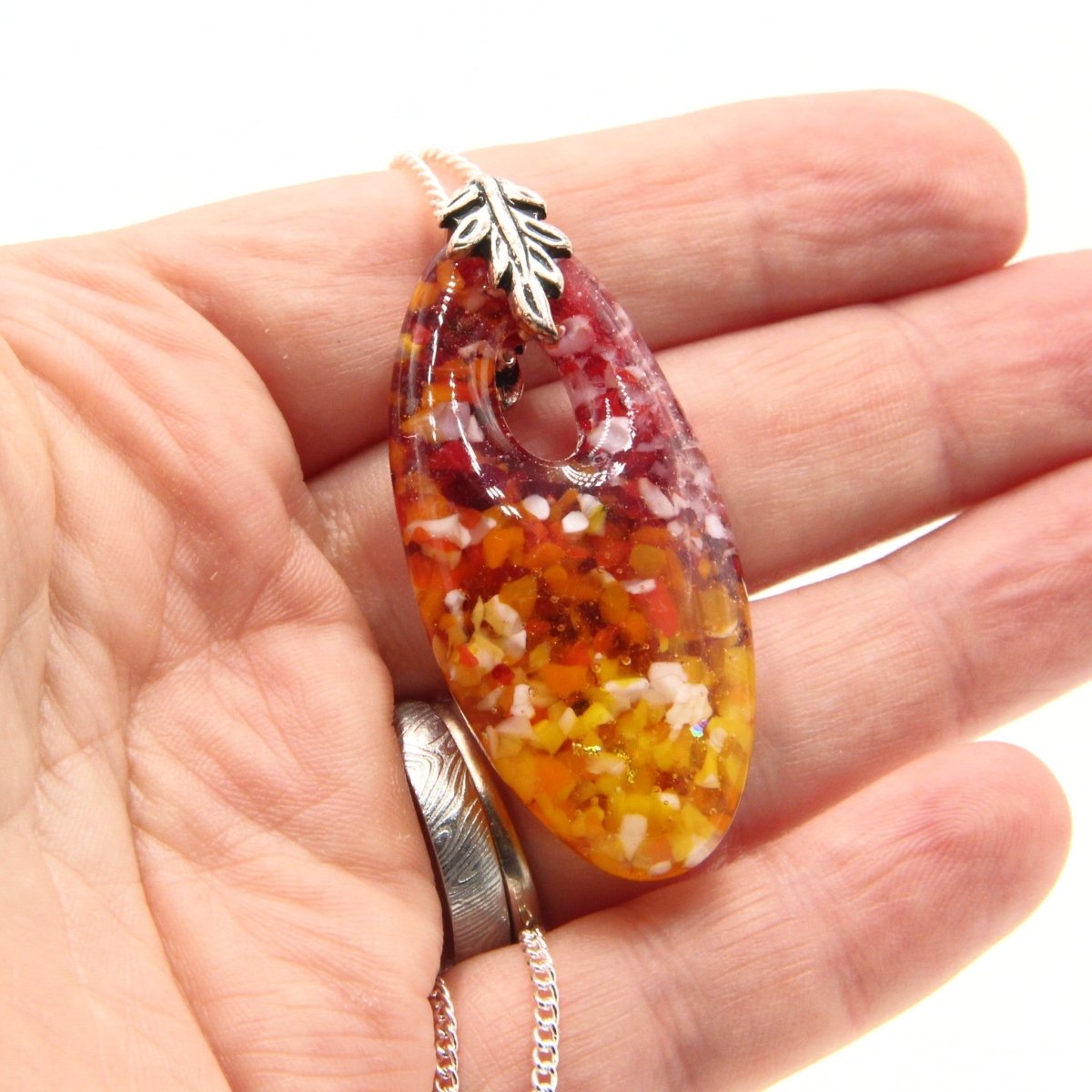 Rainbow Frit Pendant