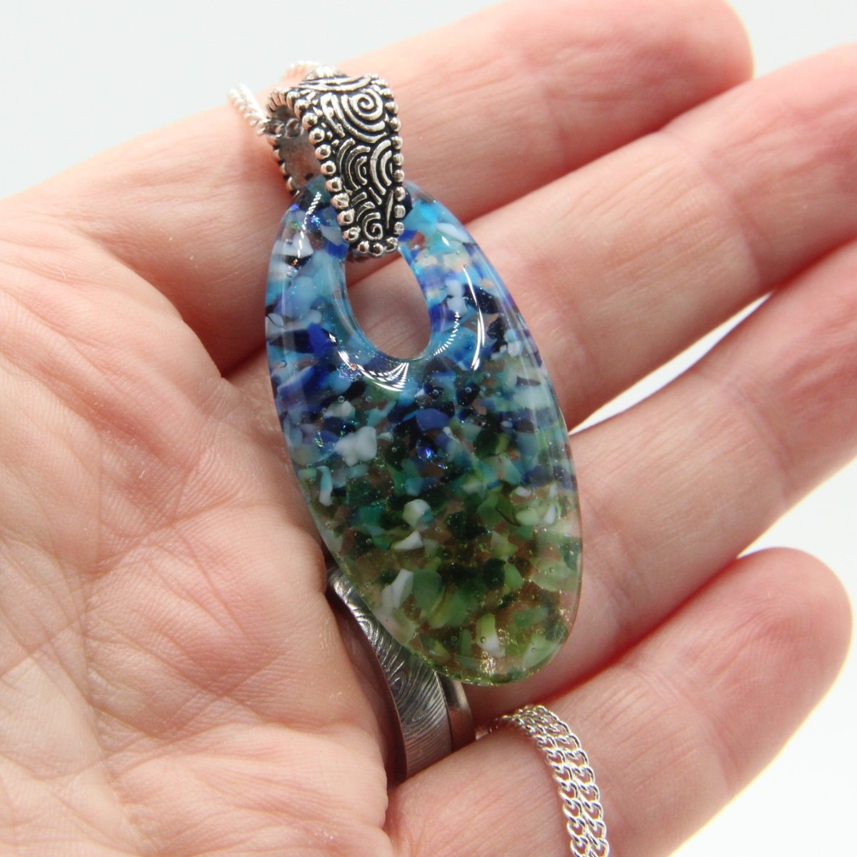 Rainbow Frit Pendant