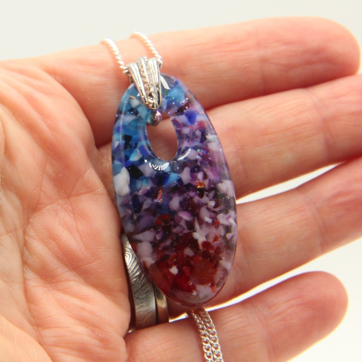 Rainbow Frit Pendant