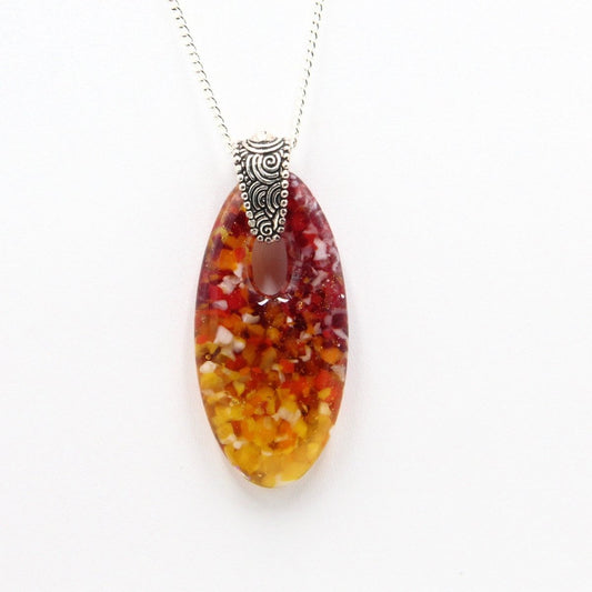 Rainbow Frit Pendant